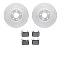 Dynamic Friction Co 7502-63066, Rotors-Drilled and Slotted-Silver with 5000 Advanced Brake Pads, Zinc Coated 7502-63066